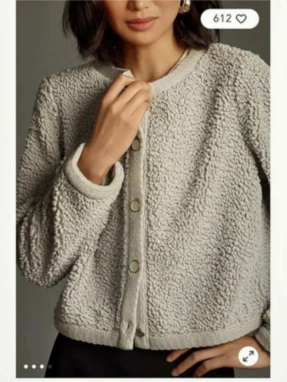 Anthropologie Sanctuary Teddy Jacket in Gray New With Tags Size M